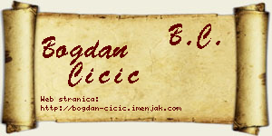 Bogdan Čičić vizit kartica